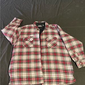 Timber Run | Y2K Quilted Red Plaid Shacket | Red Black Flannel Jacket | XL